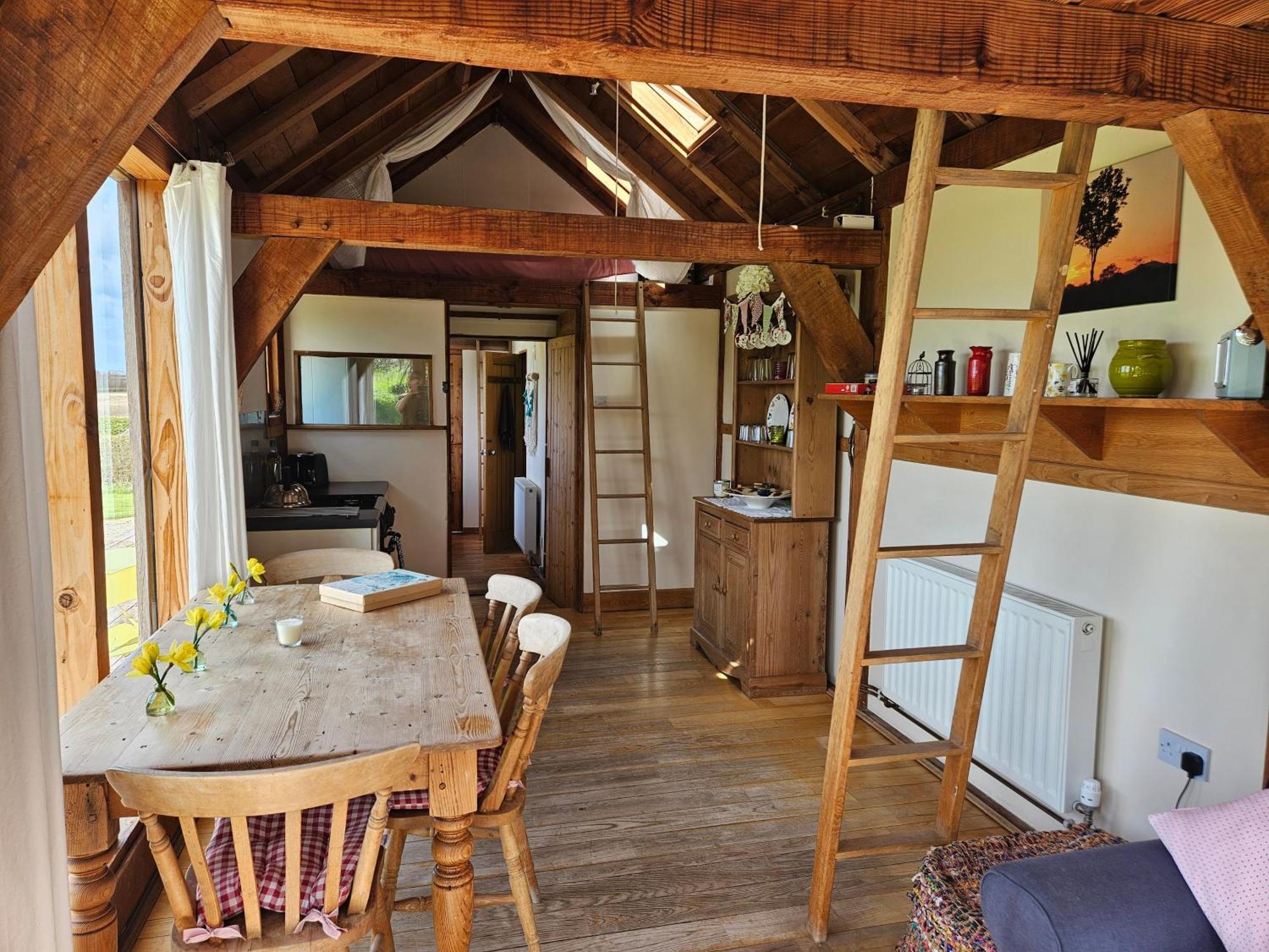 Log Cabin At The Old Summer Dairy Glastonbury 萨默顿 外观 照片