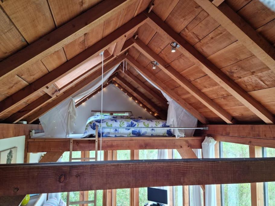 Log Cabin At The Old Summer Dairy Glastonbury 萨默顿 外观 照片